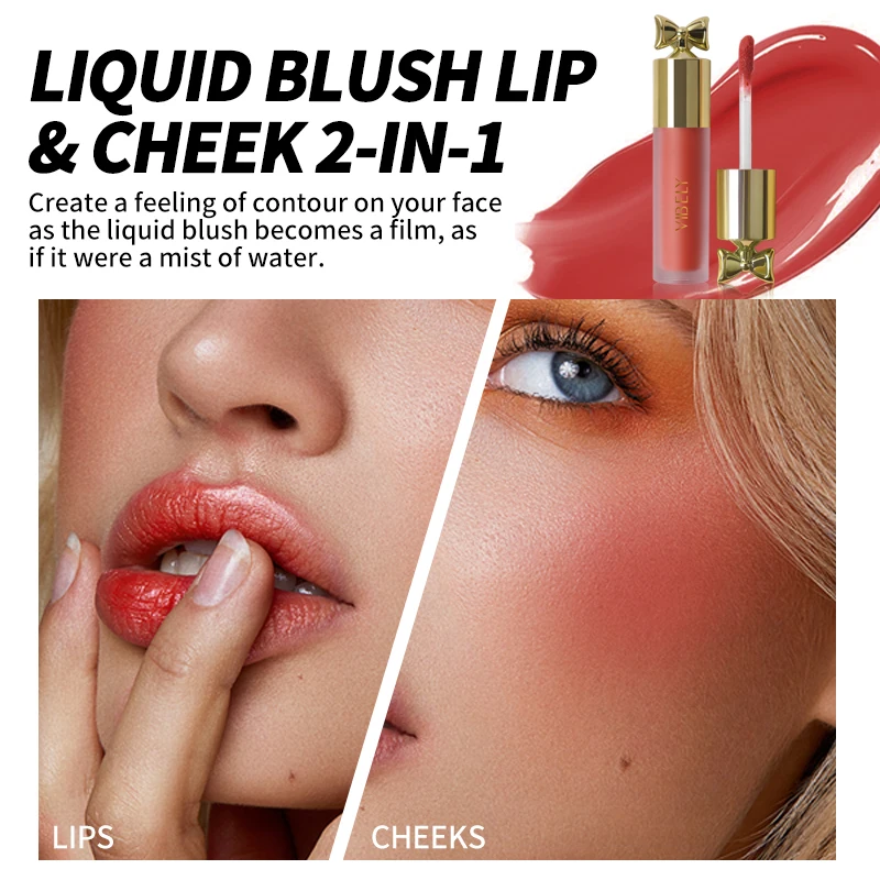 New Face Liquid Blush Silky Smooth Cheek Eyes Mousse Blusher Stick Long Lasting Red Rouge Waterproof Contour Makeup Cosmetics