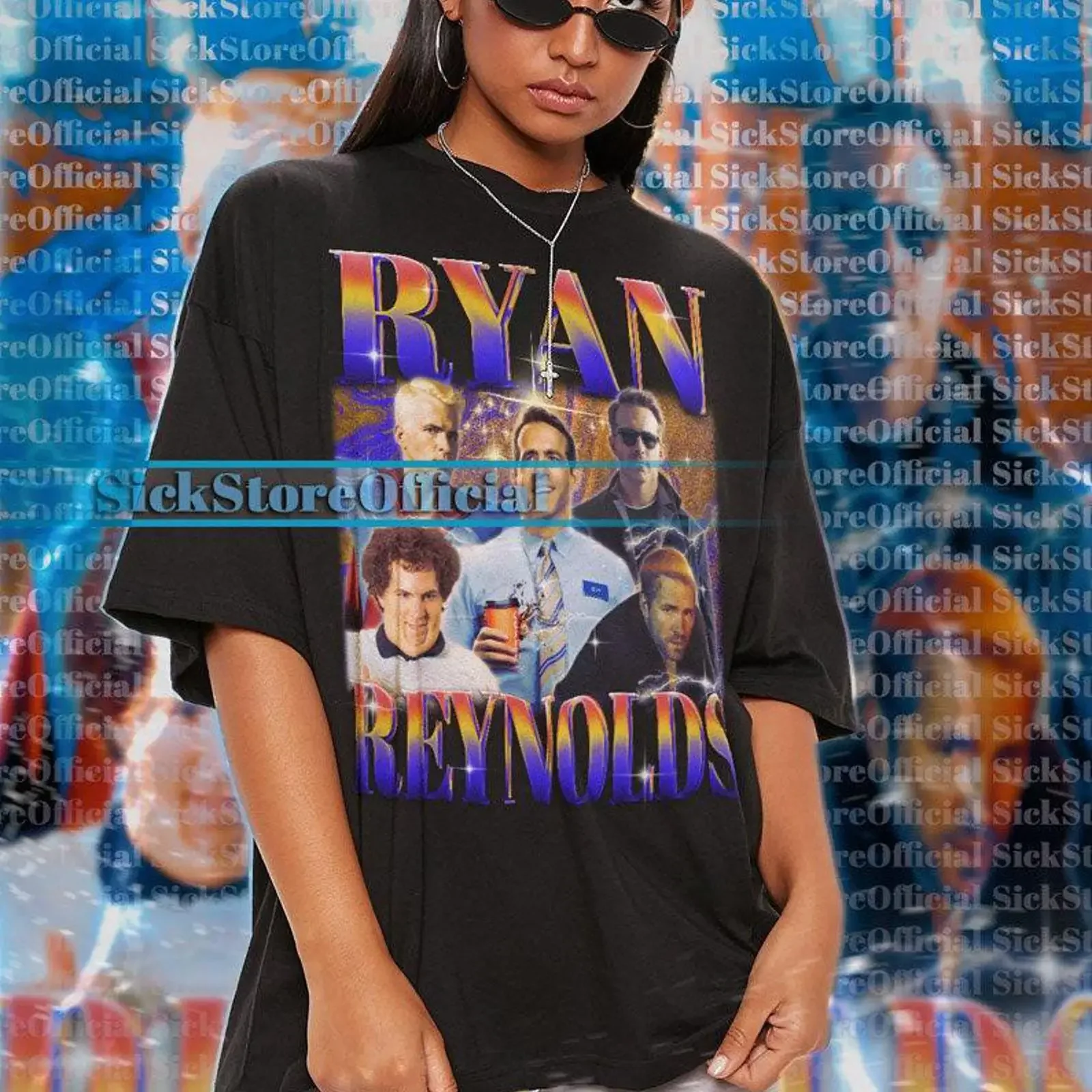 Ryan Reynolds Vintage Bootleg T Shirt 90s Retro Rap Oversized Streetwear vintage Washed graphic homme Top For Everyday Wear
