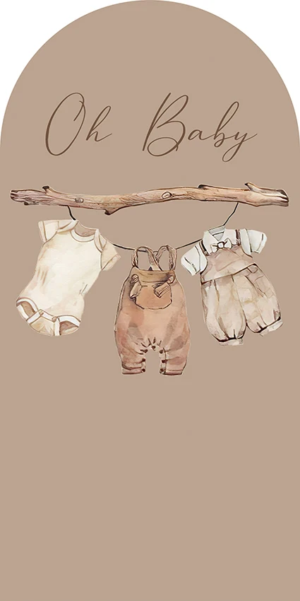 Mehofond Cielito Lindo غطاء مقوس خلفية استحمام الطفل الوليد عيد ميلاد الأمومة شريط زهرة براون ديكور 2-خلفية على الوجهين