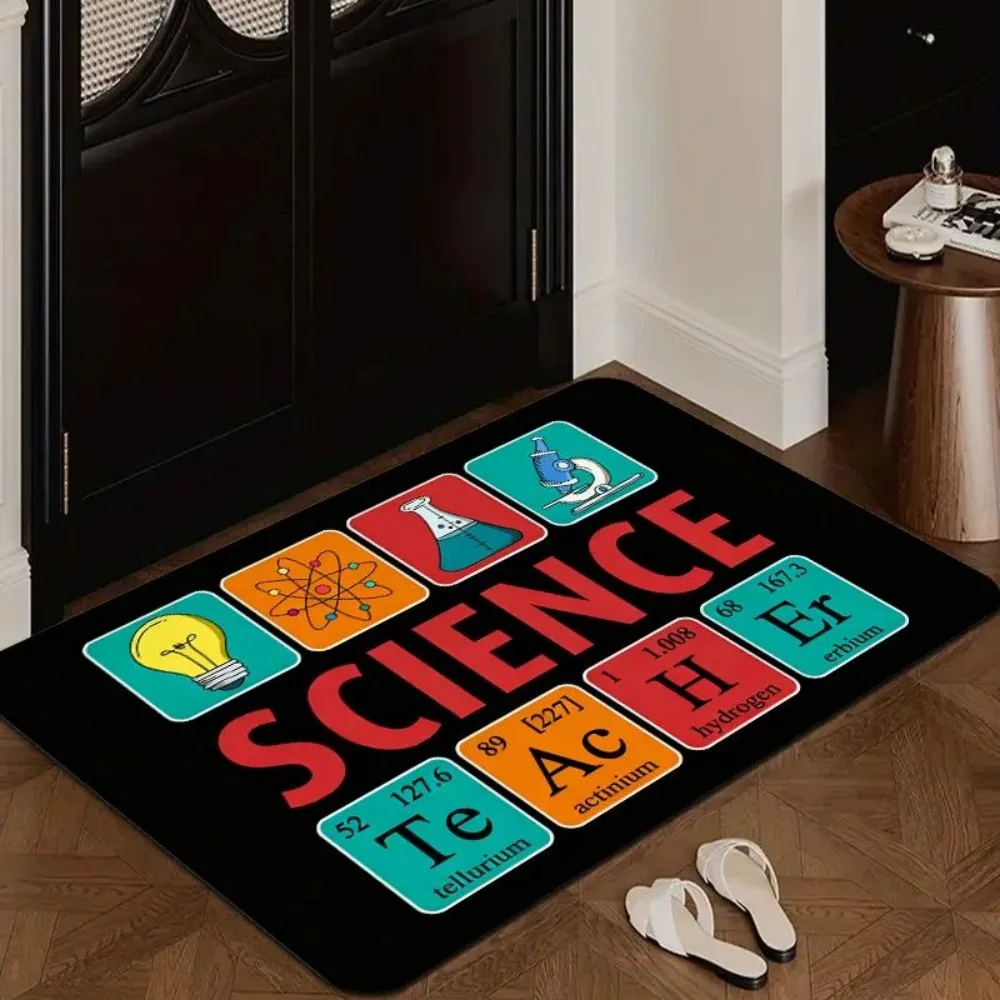 VIKAMA Science Periodic Table Educational Rug Non-slip Durable Mat Classroom Teacher Decor
