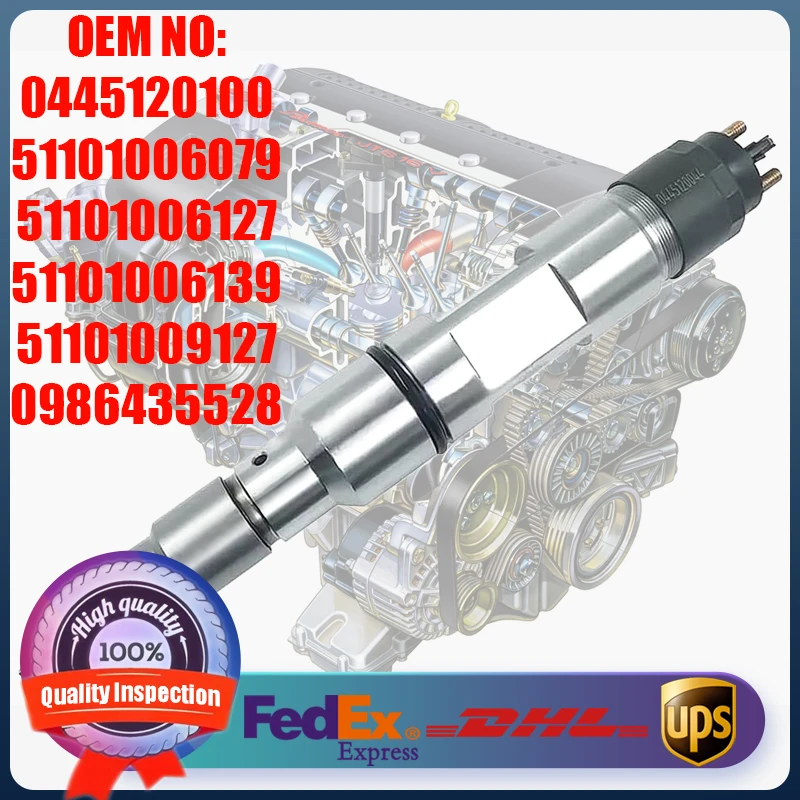 

Common Rail Injector 044512100 0445120219 51101006079 51101006127 51101006139 for MAN TGA EURO4 5 Diesel Engine
