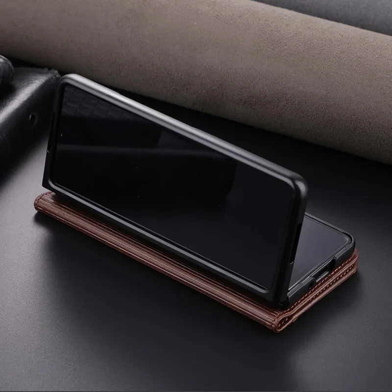 Capa carteira de couro para samsung galaxy z fold 6 5 4 3 fold5 fold6 fold5 5g suporte para cartão kickstand capa traseira à prova de choque