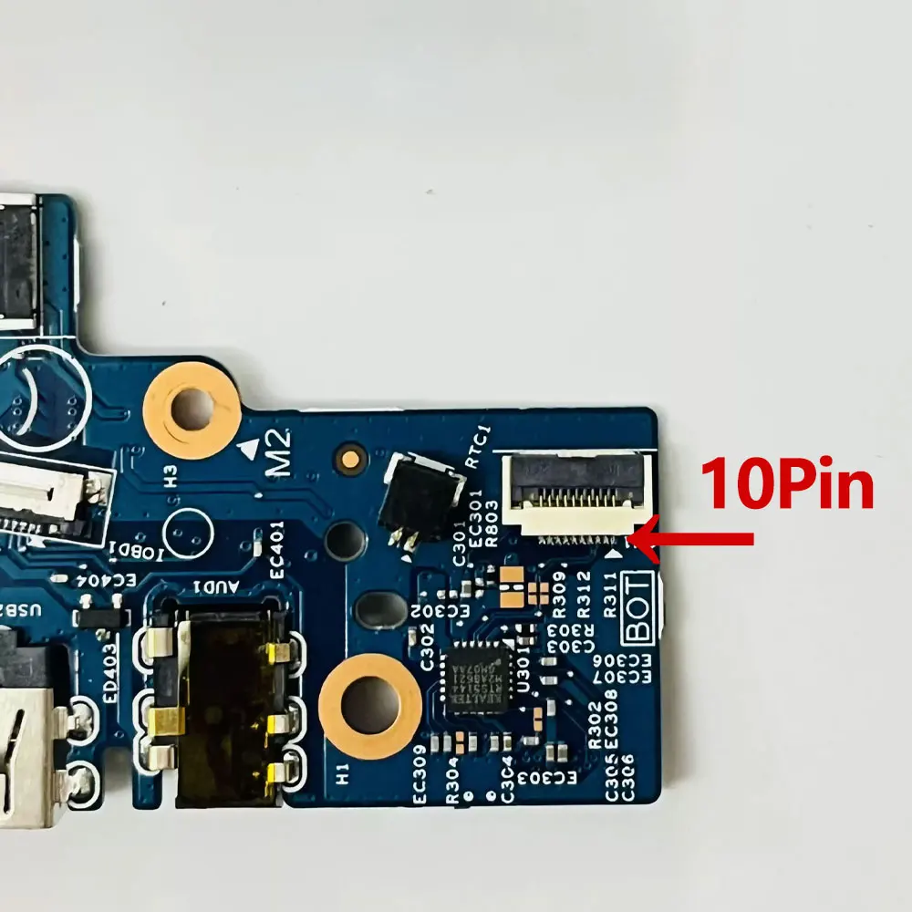 OEM Płytka przycisku zasilania, portów I/O, audio, słuchawkowych, RJ45, USB do laptopa Dell Latitude 3420 E3420 L3420, numer części 0FTKJ8 — zdjęcie produktu 6