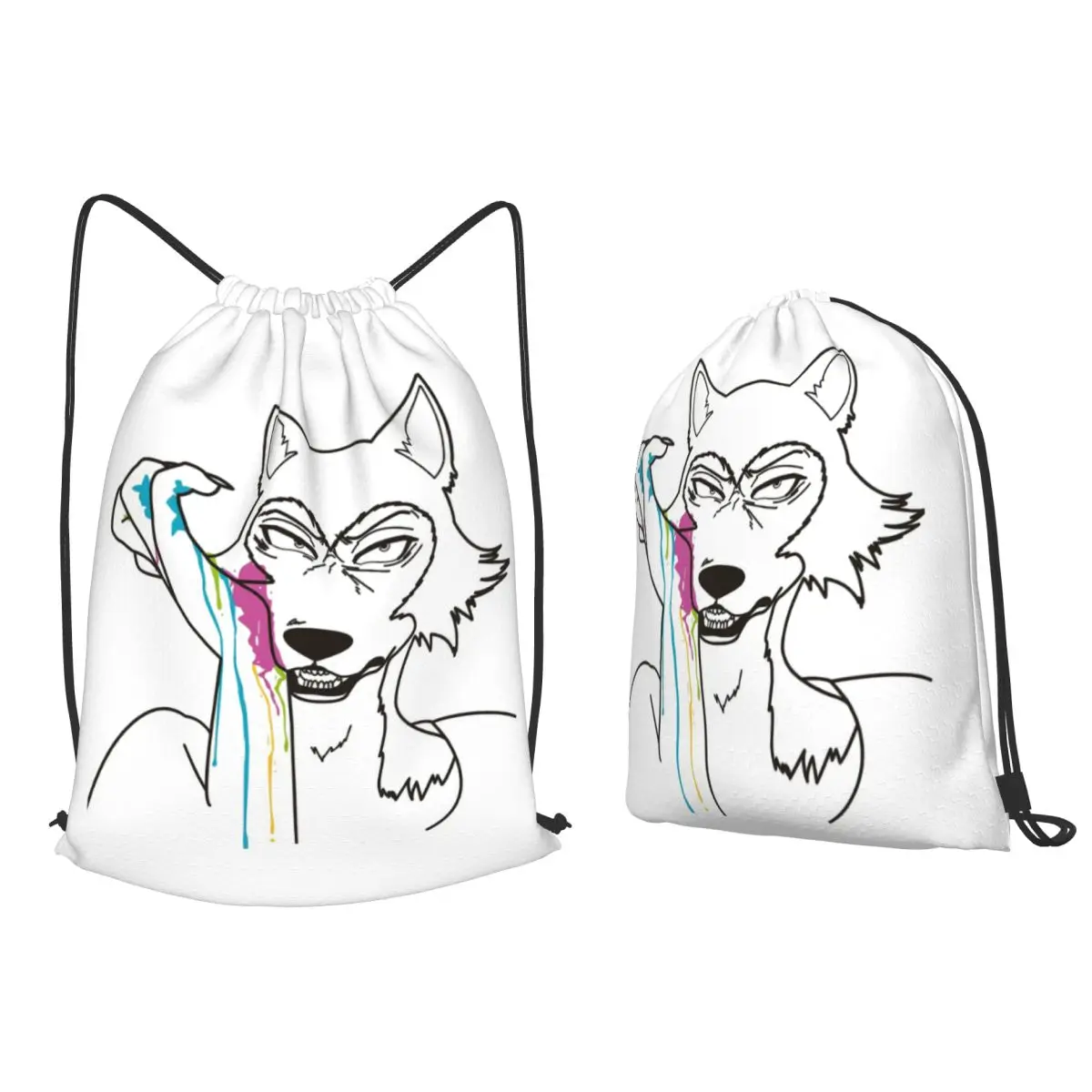 Paint V2 Backpacks Multi-function Drawstring Bags Sports Bag Book Bags for Man Woman School