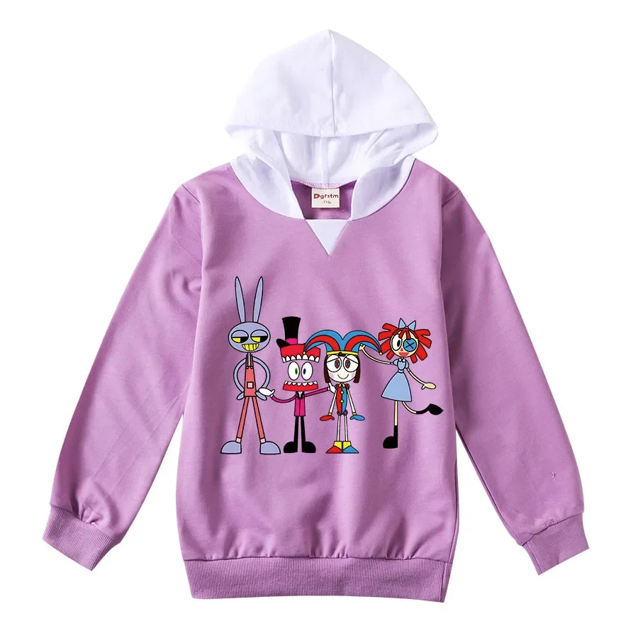 

2024 New Movie Circo Digital Ropa Pomni Jax Hoodie Kids Graphic Sweatshirts Baby Girls Casual Long Sleeve Coats Boys Clothes