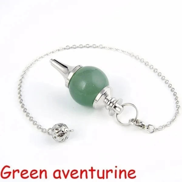 Reiki Healing Chakra Slinger Hangers Lucky Crystal Quartz Stone Slinger Hanger Met Zilverkleurige Bal Ketting Hypnose Voor Ketting