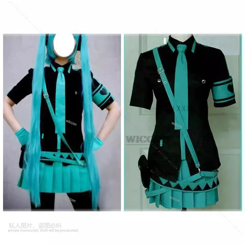 

Костюм Черная версия Спецодежда Love is War Полный комплект парика Хэллоуин vtuber mikuuu mikuoo Linnn косплей Project Sekai cosv; 6'h, 8;r