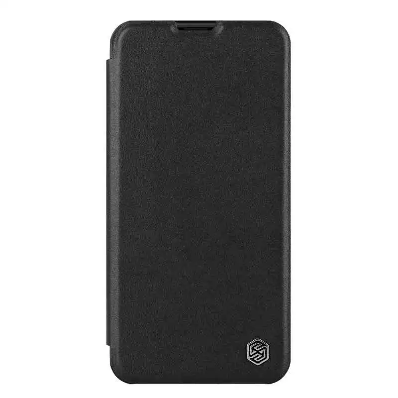 Etui z klapką do iPhone 14 Pro Max Nillkin Qin, skórzane etui z tkaniny, etui z przesuwaną klapką na aparat do iPhone 14 Pro / 14 Plus — zdjęcie produktu 2