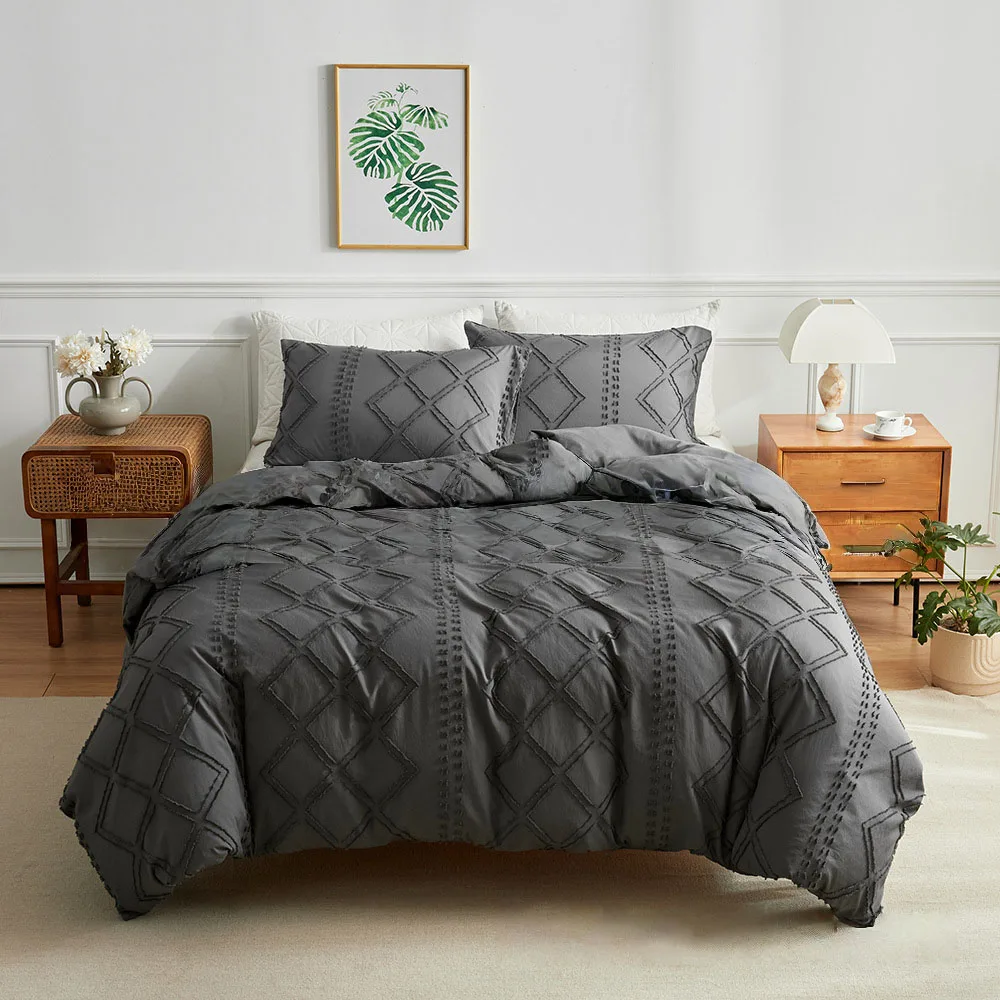 Craft Duvet Cover Twin King Soft Microfiber Bedding Set Bohemian Jacquard Comforter Cover with Pillowcase for Home Homestay