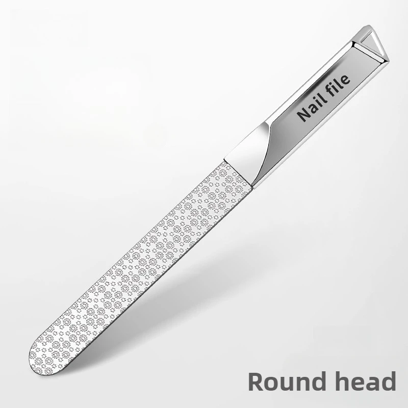 Edelstahl Doppelseitige Nagelfeile Styling Zubehör Nagellackentferner Für Puffer Maniküre Werkzeuge Für Zuhause Und Reisen