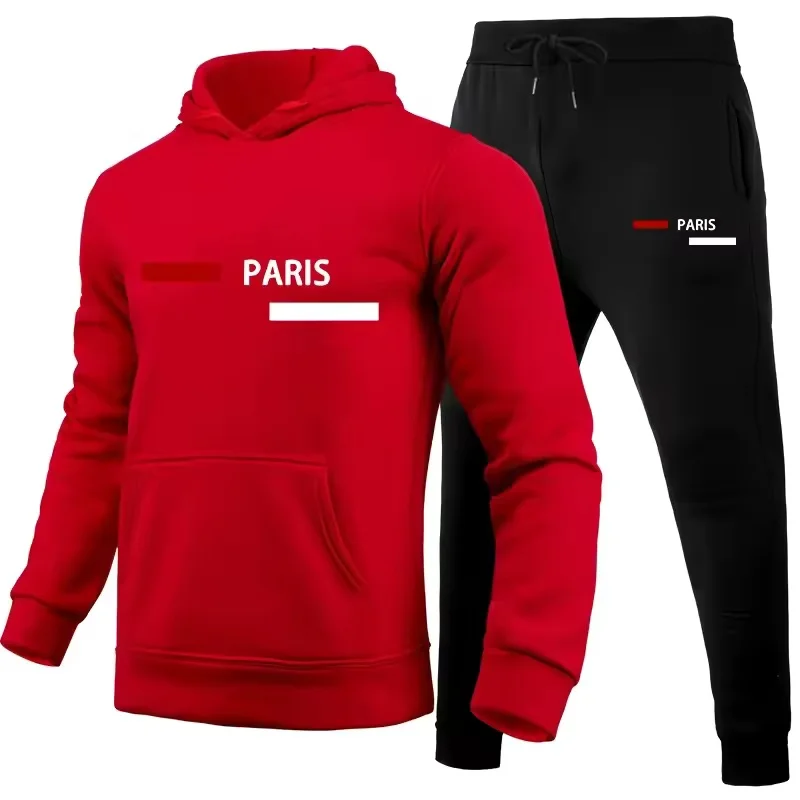 2025 popular autumn and winter new hooded sportswear sportswear fashion hooded sportswear casual sportswear and pants two in one