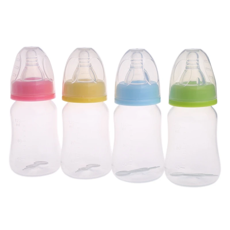 Infant Baby Feeding Bottle Feeder 120ml Pp Nursing Juice Milk Small Hardness Bottle Baby Bottles and Nipples with Lid