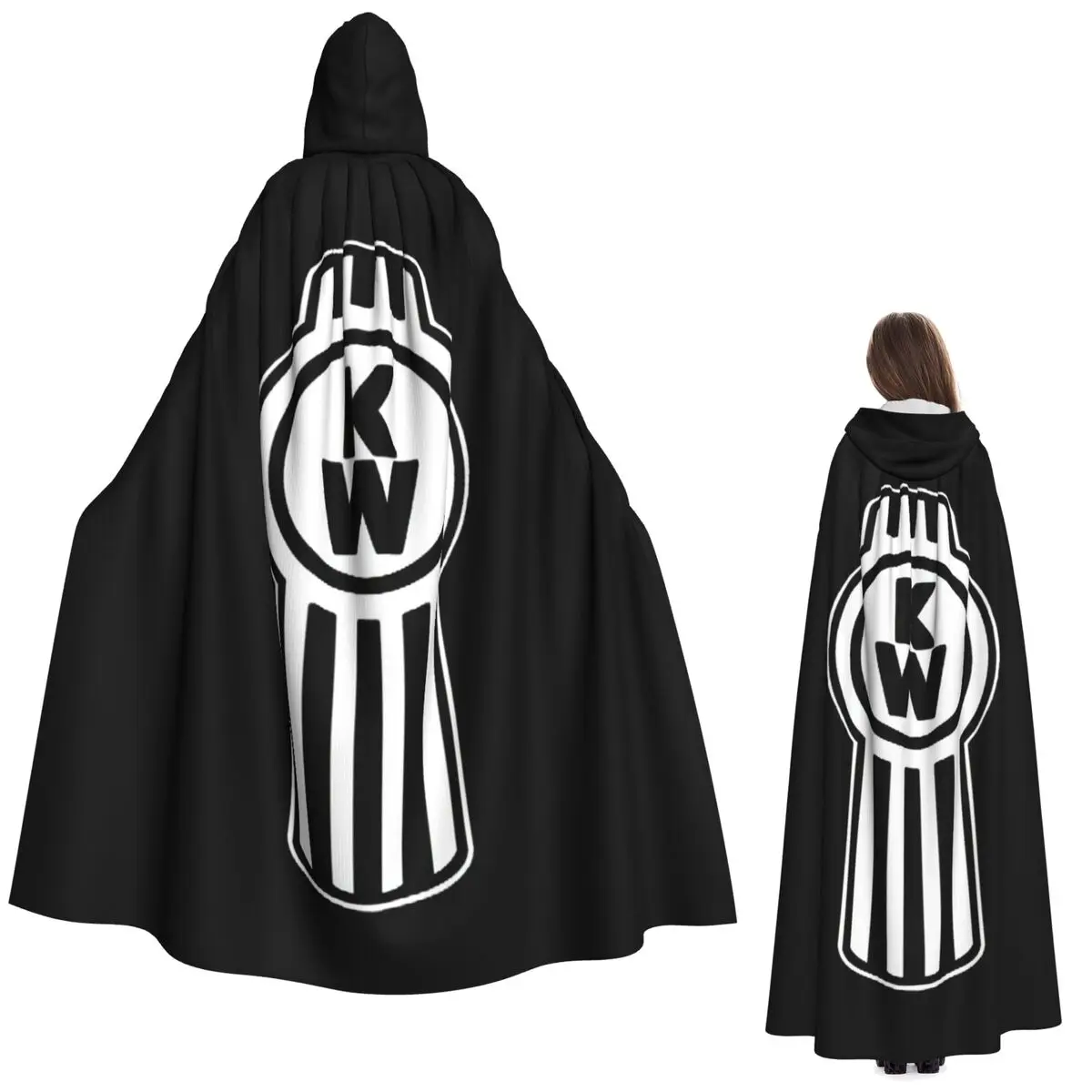 

Kenworth Truck Logo длинный плащ с капюшоном ведьма средневековый костюм накидка для косплея Хэллоуин пальто для взрослых унисекс