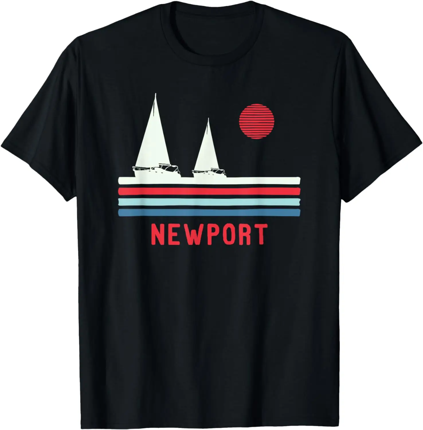 

Newport RI Sailboat T-Shirt Vintage 80s