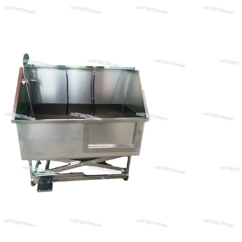 

Pet bath height adjustable electric lift stainless steel pet spa bath