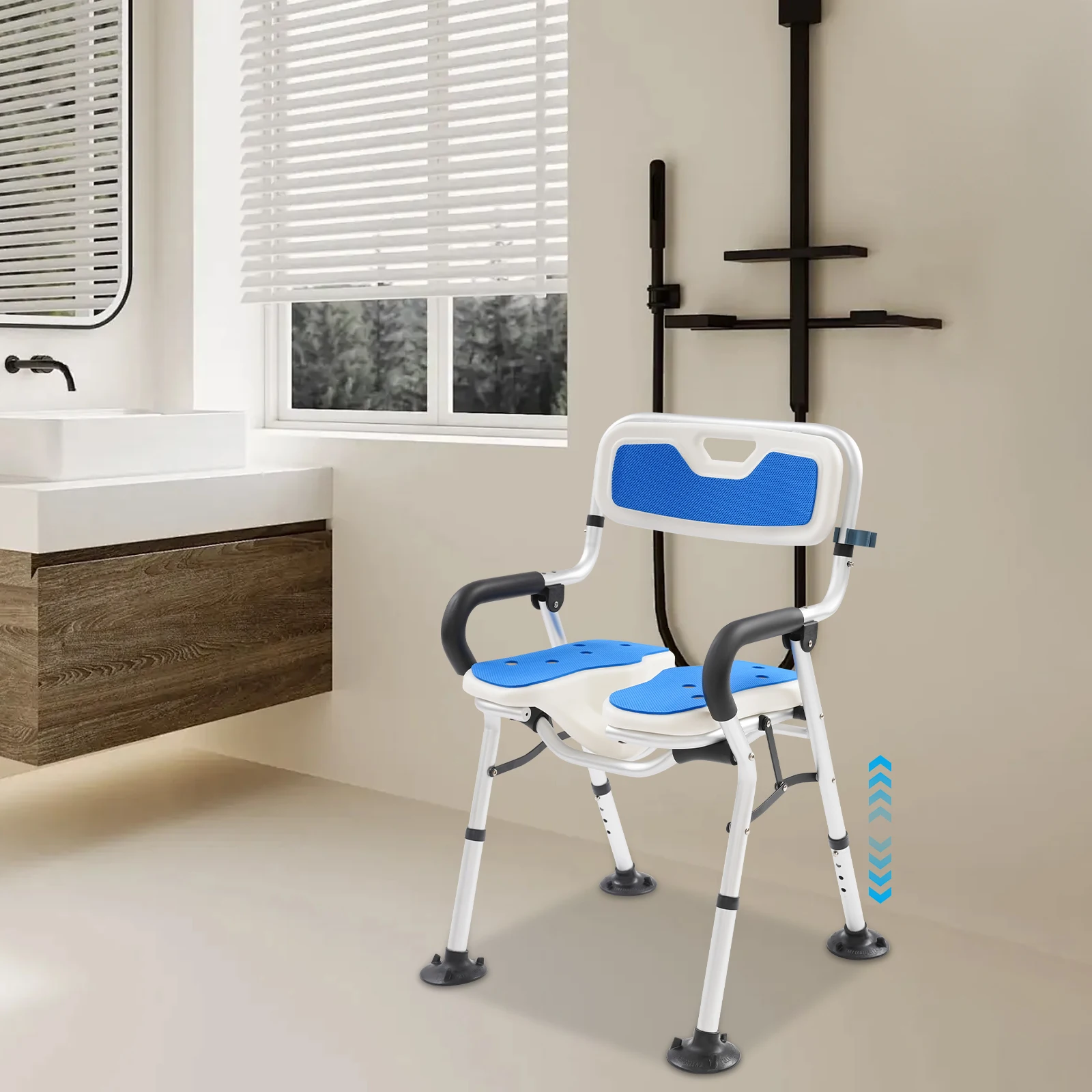 

Складное сверхмощное кресло для душа U-образное сиденье Частное кресло для душа для мытья