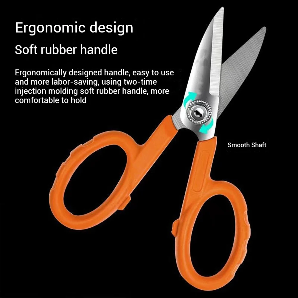 مقص برتقالي ميلر كيفلر لسلك التصحيح كيفلار/خيوط أراميد، سلك كهربائي، غمد من الرصاص، مقصات كهربائي