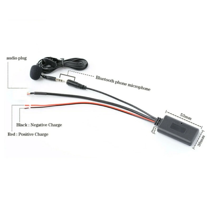 

New 12 Pin Car Bluetooth 5.0 Audio AUX Cable Adapter MIC For Mercedes-Benz CLC SLK SL 2008 Comand NTG 2.5 Sockets Accessories