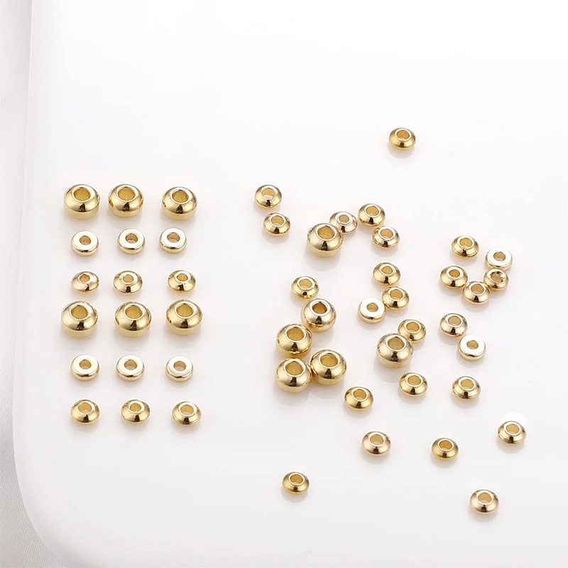 10pcs copper plated 18K real gold abacus separated beads scattered beads wheel beads DIY hand made jewelry accessories materials