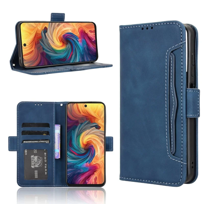 Separate type many Card Slot Wallet Cover For ZTE Blade V70 4G Flip Leather Shockproof Phone Case For ZTE Nubia V70 4G