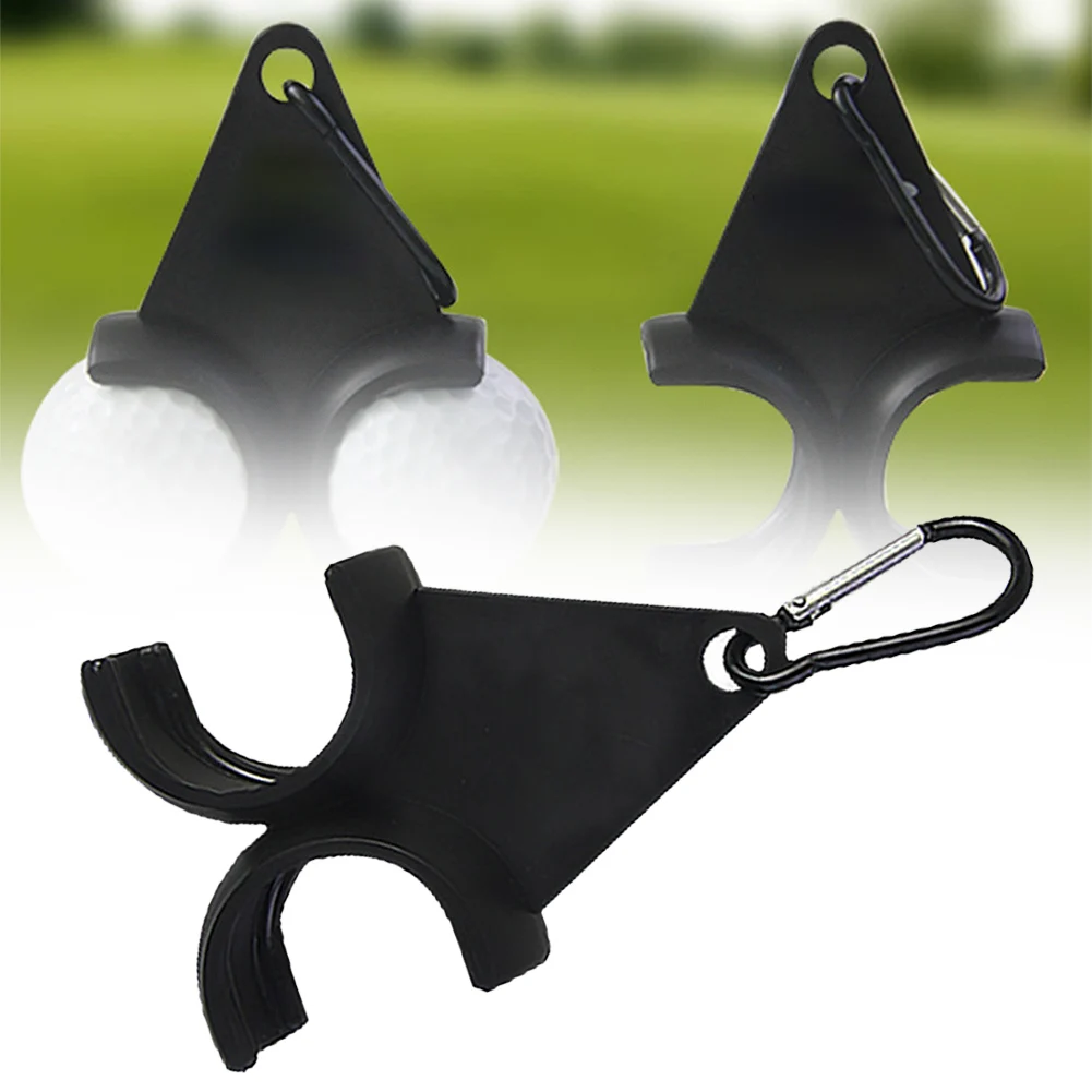 

ABS Material Holder Double Balls Clip Golf Course Golf Practice 10x6.3x3cm Golf Accessory Suitable For Waistband