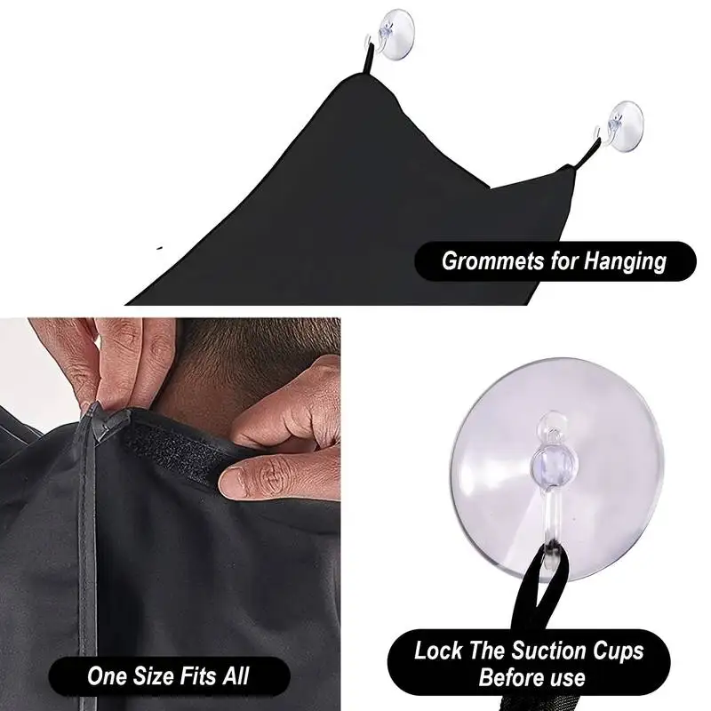 1Pcs Beard Apron Shave Shawl Cloth Waterproof Beard Bib with Strong Suction Cup-Non-Stick Shaving Cloth Kit for Men Cape C0029A