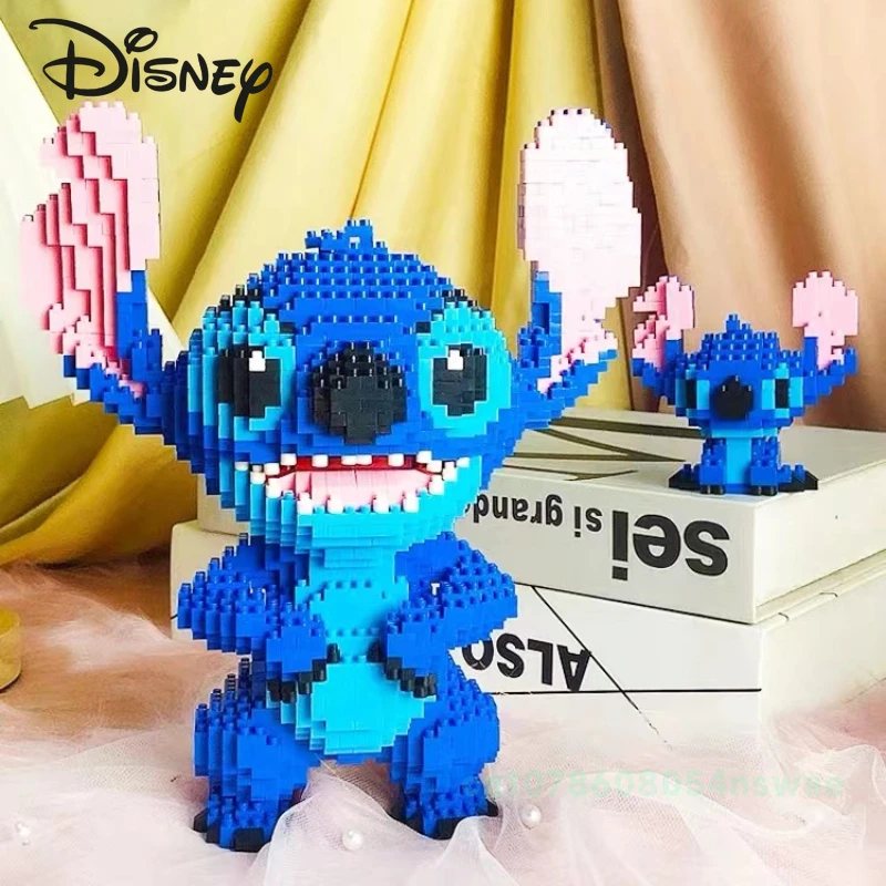 MINISO Disney Stitch New Children's Building Block 3D Children's Puzzle Particle Building Block Toy Children's Toy Birthday Gift