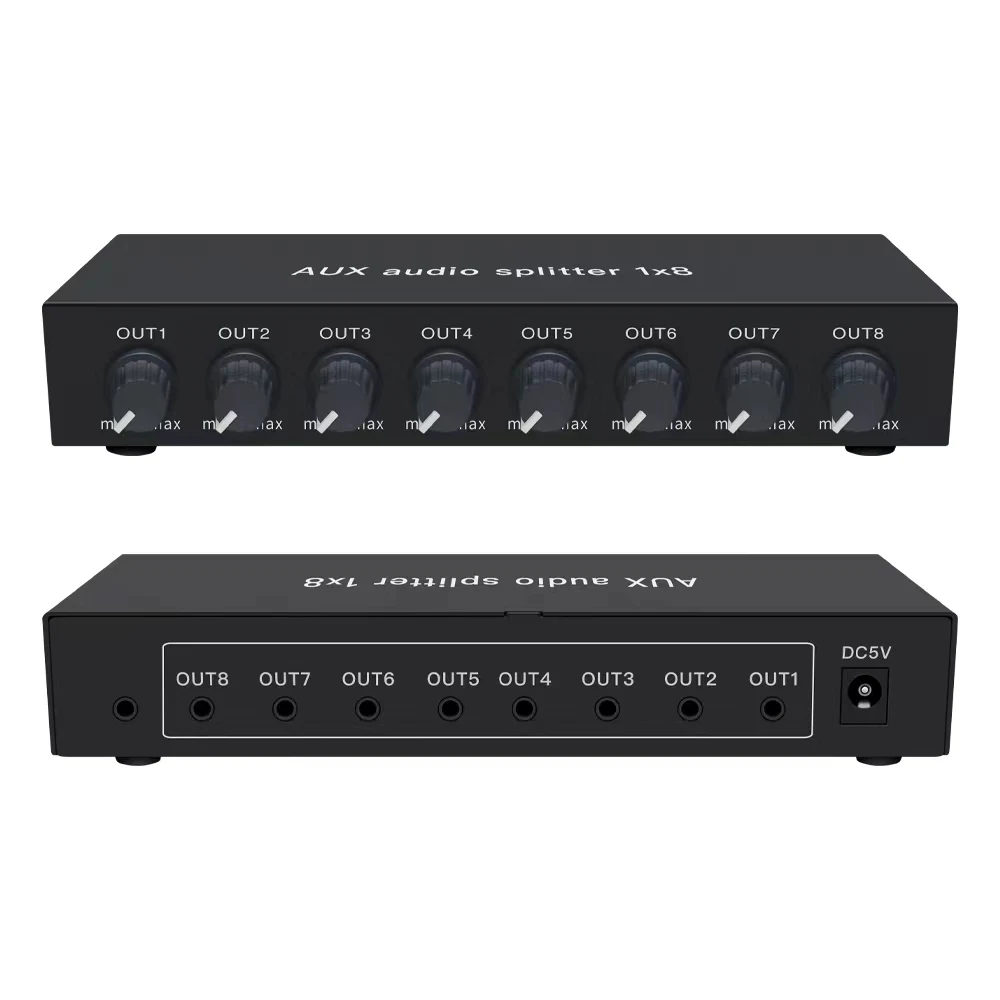 3.5mm AUX Audio Splitter 1x8 2x4