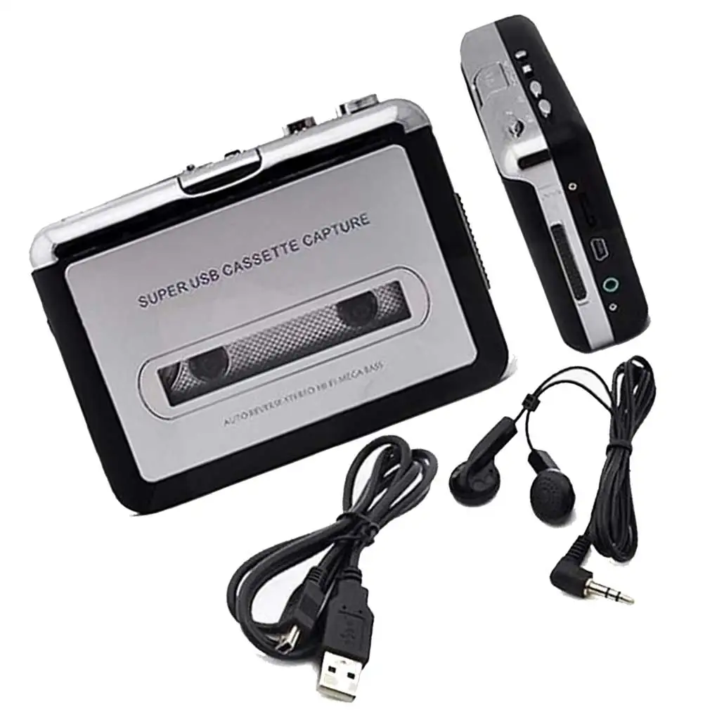 Handheld USB Cassette Capture Tape Professional MP3 Player Rechargable Cassette Player Practical Recorder for Home