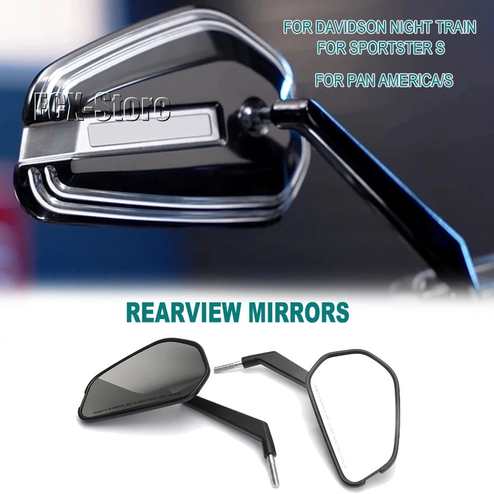 For Pan America 1250 S PA1250 For Davidson Night Train For Sportster S New Motorcycle Rearview Mirrors Black Silver Side Mirror