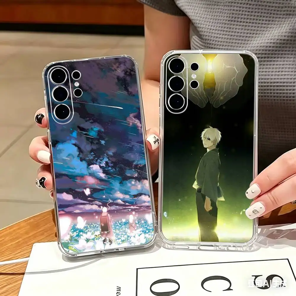 Anime M-Mushishi Clear Hard Phone Case For Samsung S25,24,23,22,21,10,9,Ultra,Plus,Lite Transparent Cover
