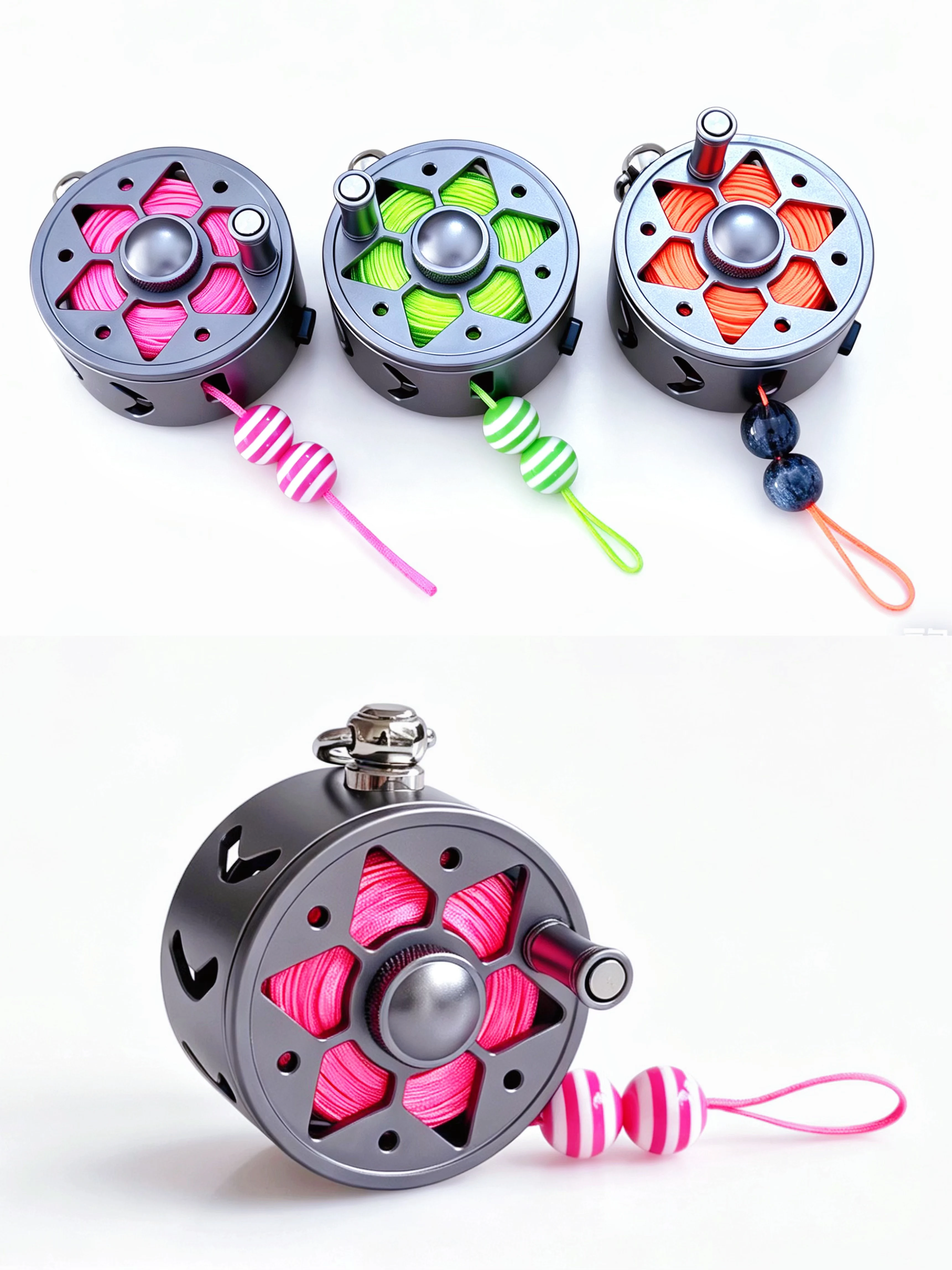 Carrete de Línea para Plankton Portátil y Conveniente con Liberación de un Toque, 15 Metros, Rueda de Línea para Plankton SMB...