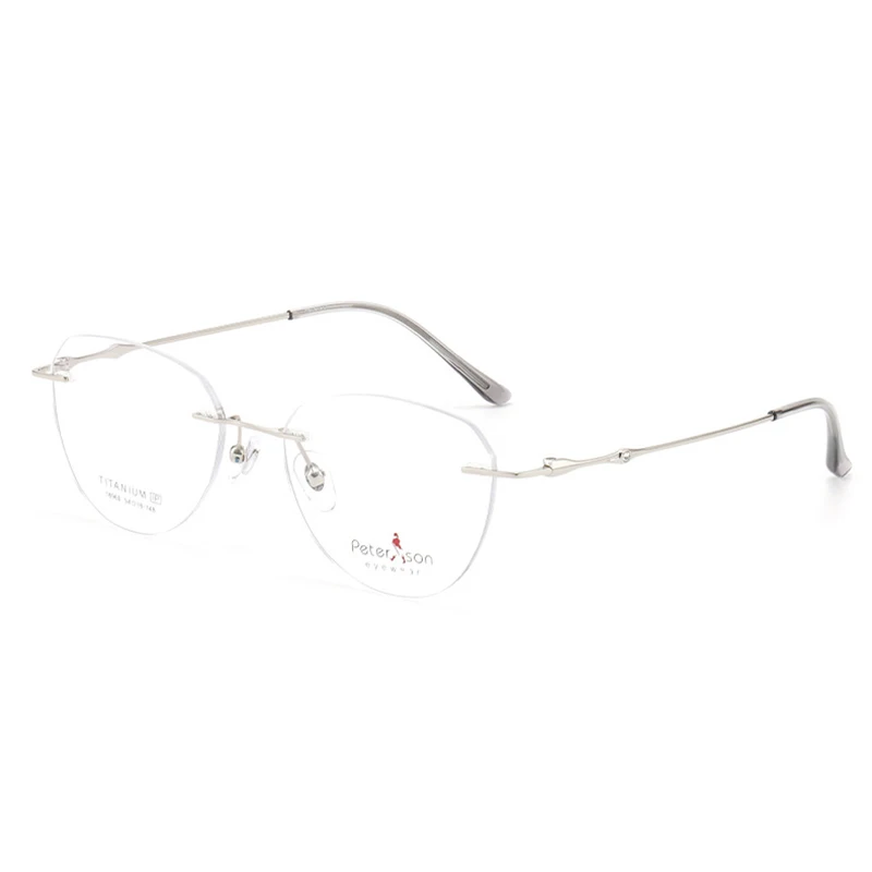 Wholesale Rimless Pure Titanium Frameless Eyeglass Frame Ultralight Slim Myopia Optical Glasses Stylish Women