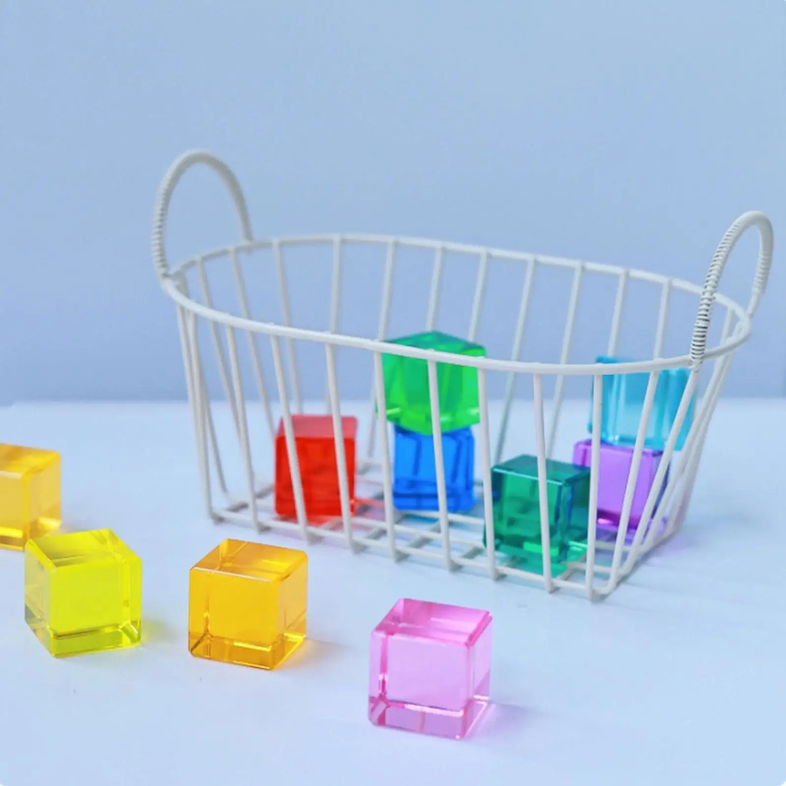 20 ชิ้น Rainbow Building Blocks ชุดก้อนสีสันซ้อนอัญมณีสําหรับเด็กชายหญิงอายุ 3-6 คริสต์มาสของขวัญสีบล็อกความรู้ความเข้าใจ