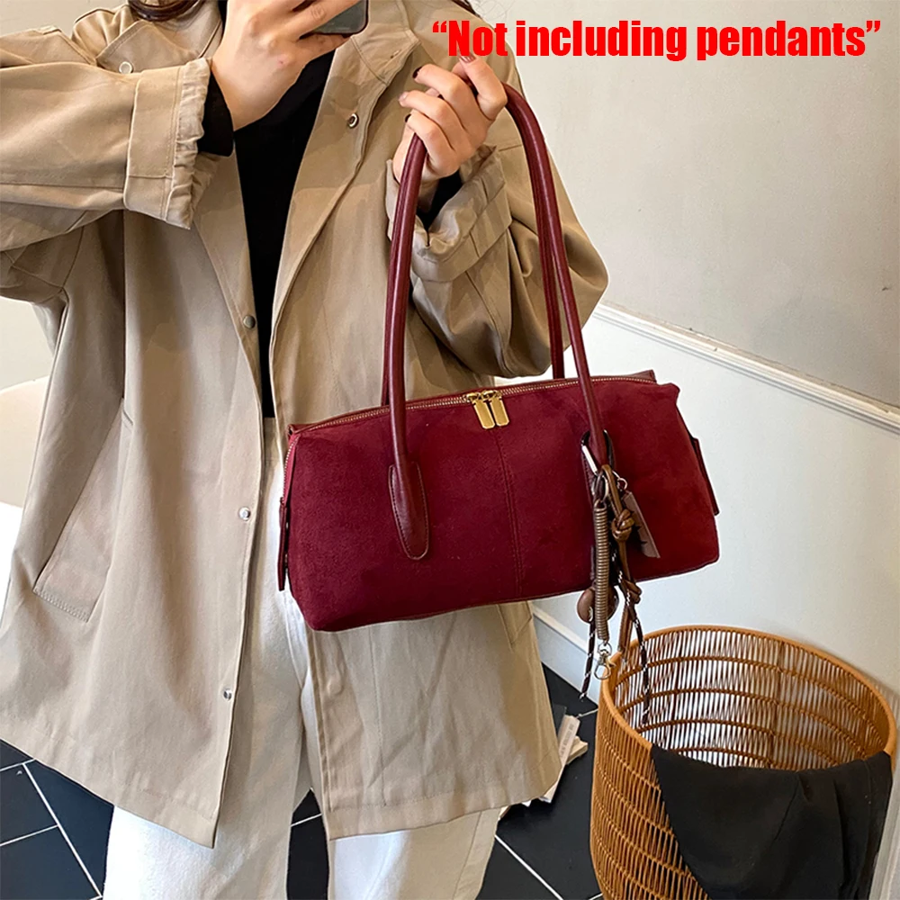 

Матовая сумка большой вместимости в стиле ретро, новая универсальная сумка через плечо для пригородных поездок, модная ручная сумка контрастного цвета