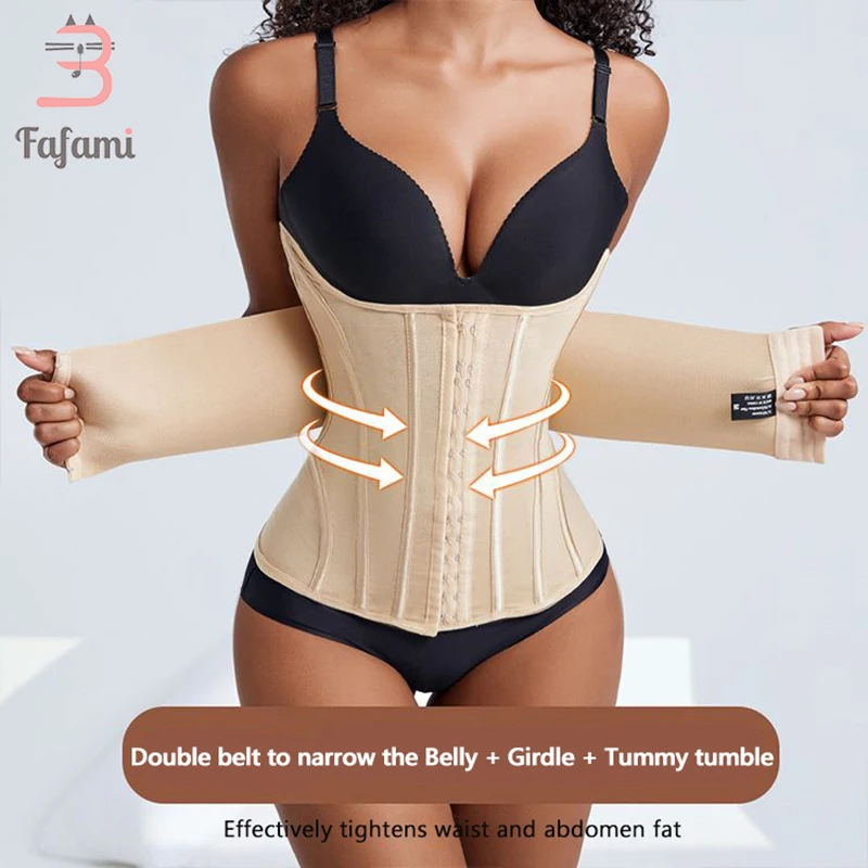 

Postpartum Belly Wrap Girdle 3 Hook Colombian Shapewear Waist Trainer C Section Recovery Belt Ladies High Quality Elastic Corset