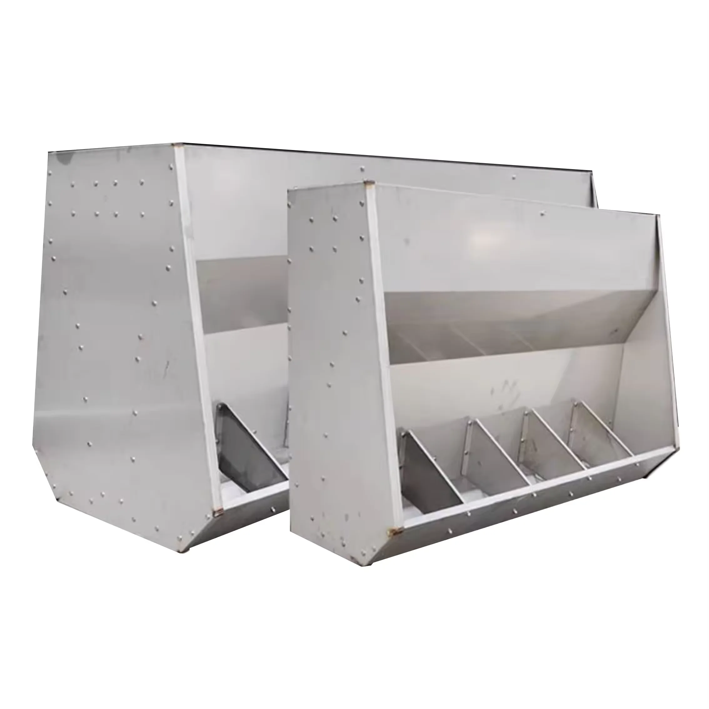 Pig food grade stainless steel automatic feeding tank - double fabric tank anti-waste | Animal husbandry equipment