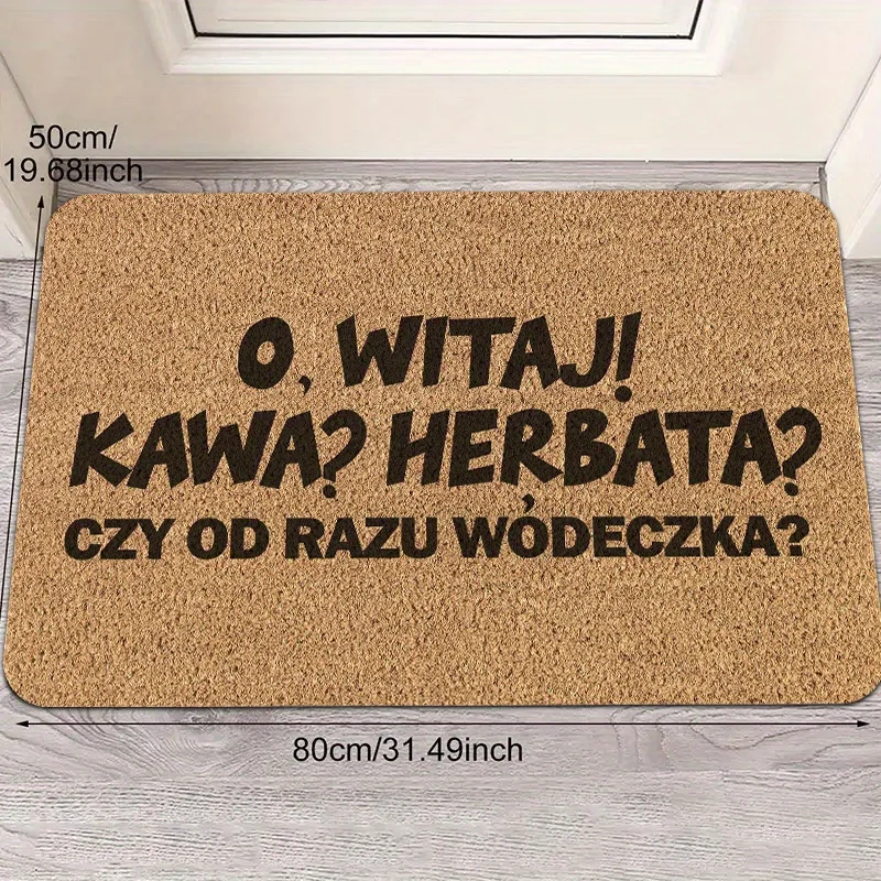 VIKAMA Humorous Polish Doormat Entrance Mat Indoor Rug Innovative Decorative Hallway Doormat Home Decoration Carpet