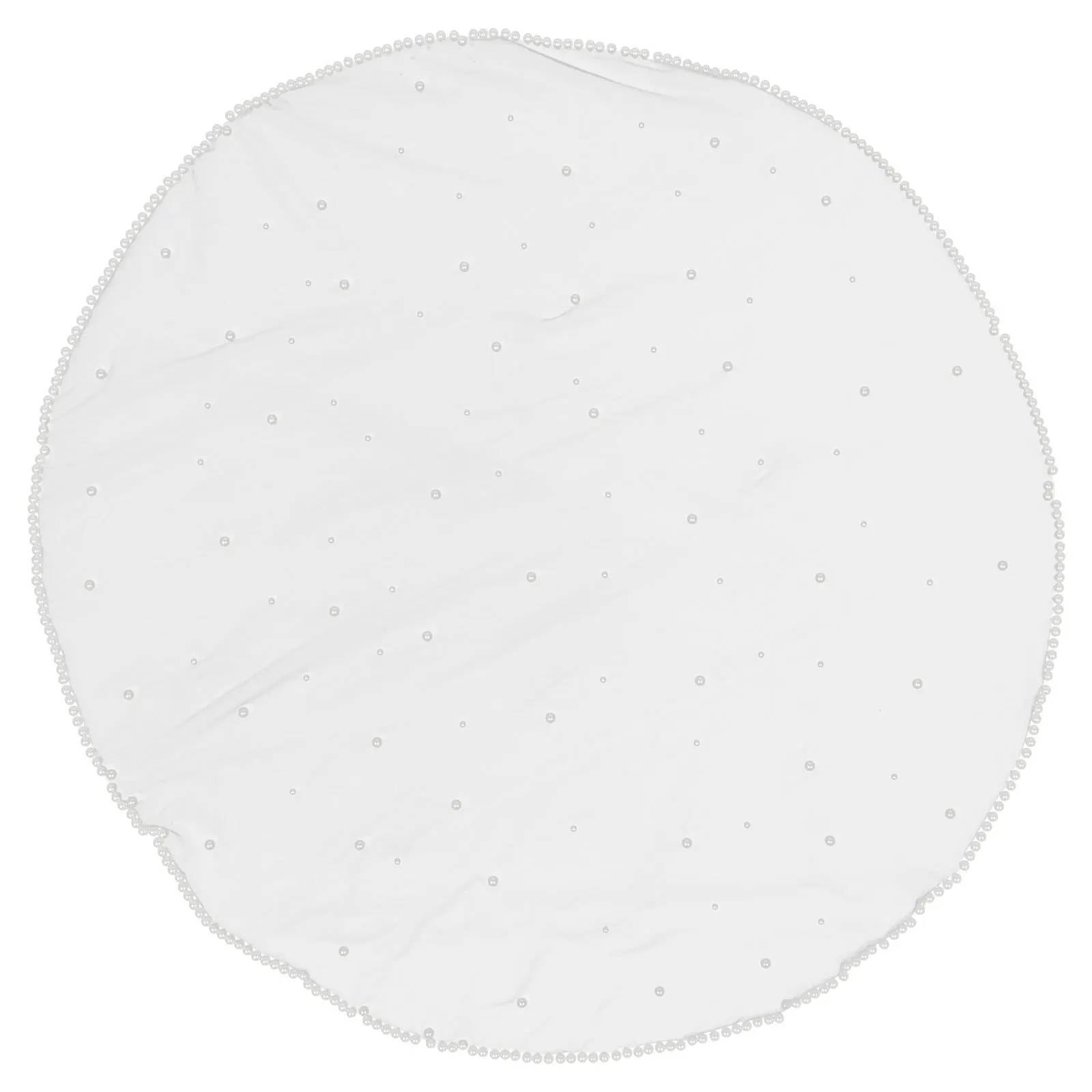 

Short Fingertip Pearl Trimmed Bride Veil Beige Wedding Headpiece For Women Bridal Shower Engagement Ceremony Boho Beach