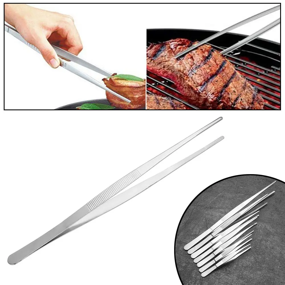 Barbecue Tongs Food Tongs Food Clip Kitchen Gadgets Stainless Steel Churrasco Tweezers Clip Buffet BBQ Restaurant Tool