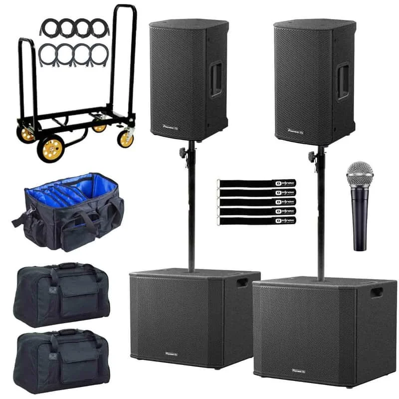 VERIFIED SUPPLIER OF DJ XPRS102 10" Active Powered Speakers w18" Subwoofer Duo Pack