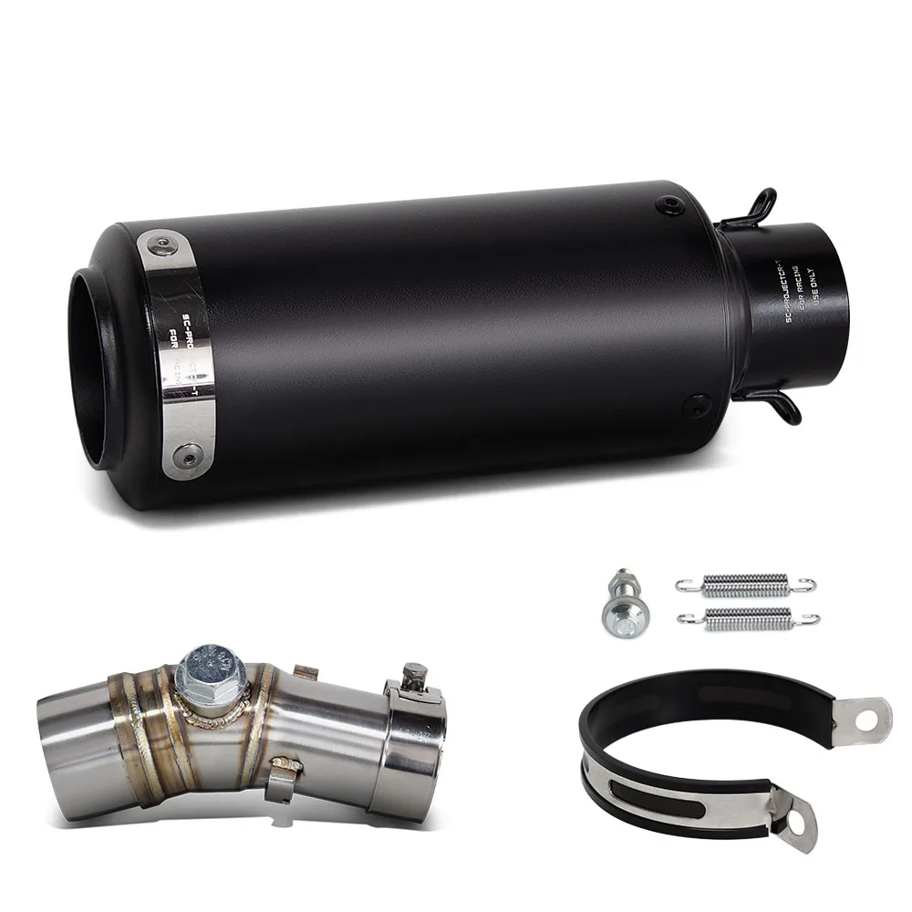 ER6F exhaust Slip on Line Project Muffler For Kawasaki ER6N ER6F 2006-2022 Motorcycle escape pipe streetbike middle link tube view 2