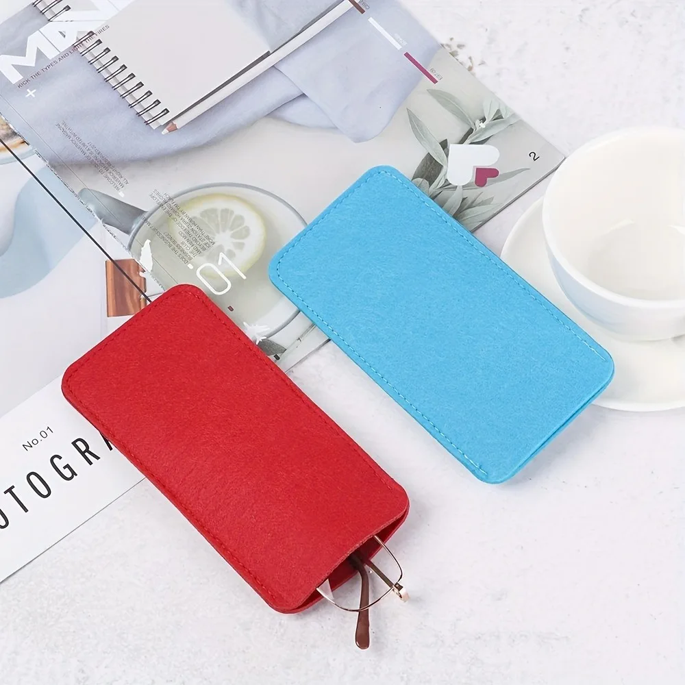 1 piece of soft felt cloth glasses bag, portable sunglasses presbyopia glasses bag, glasses protection glasses jewelry bag image 4