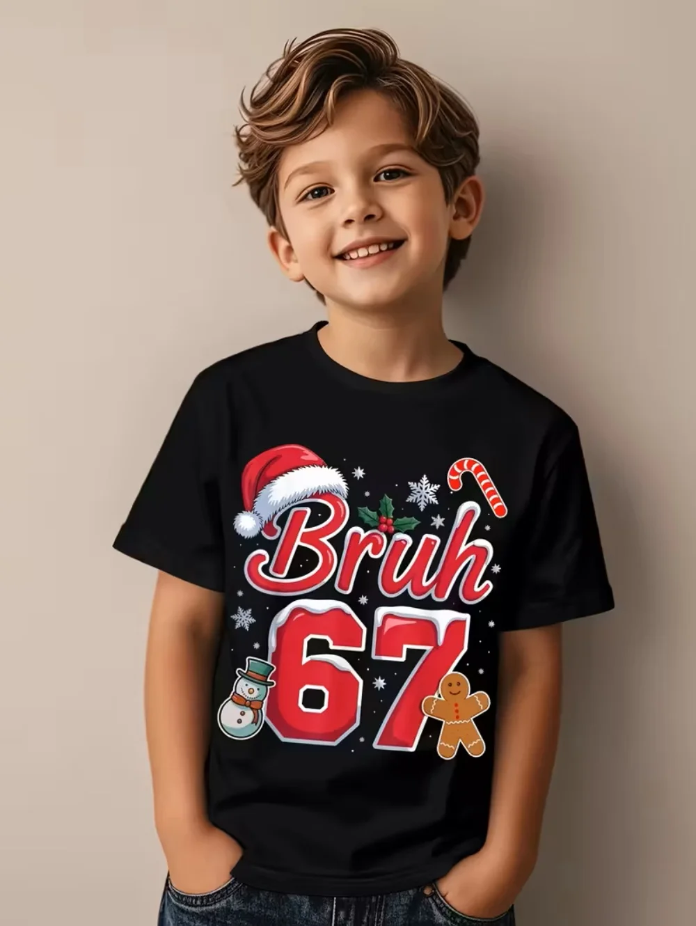 2026 new Fun Six Seven 6 7 Meme Design T-Shirt for Kids Chaotic Humor Y2k Tee Novelty Gift Boy Top Fashion Children's Clothes