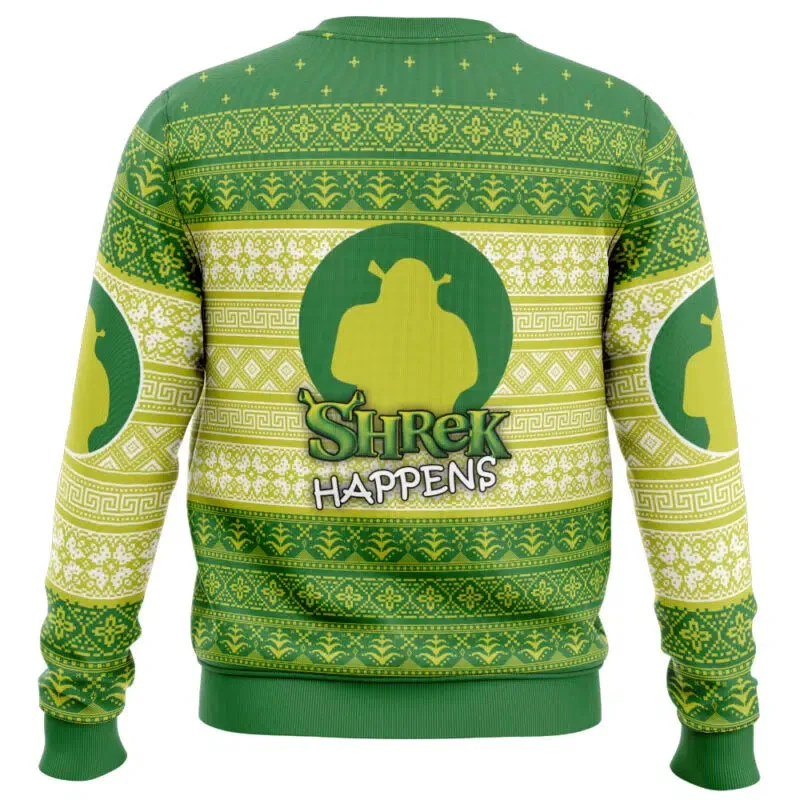 Shrek Happens Ugly Christmas Sweater Classic Fashion Trend Pattern Different Breathable Suitable For Christmas Movie Night