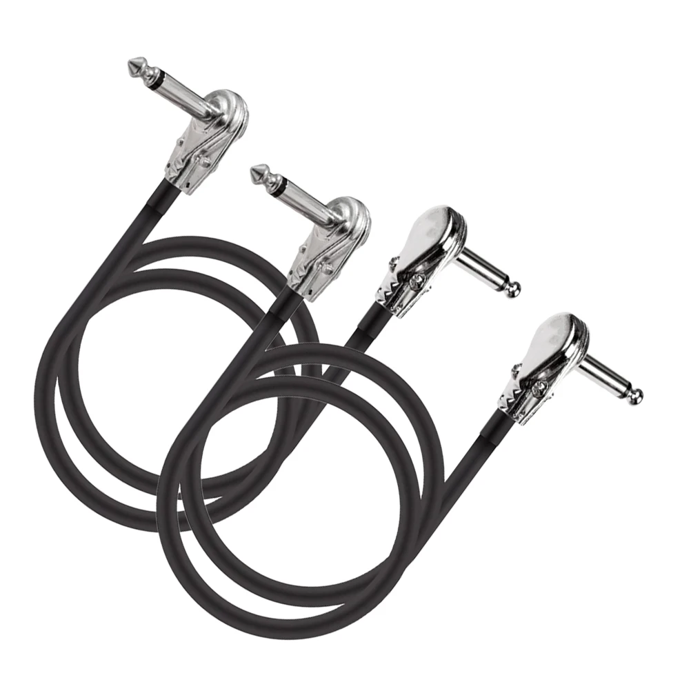 

2pcs Silver Flathead Electric Guitar Effect Cable Patch Bass Audio Wire Musical Instruments Musical Instruments Accessory