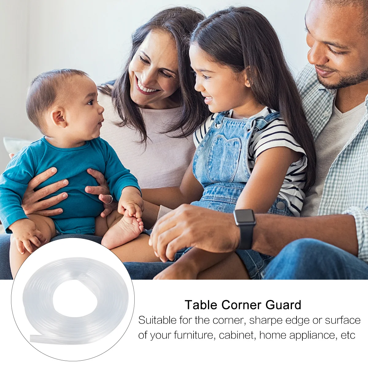 مجموعة واحدة من غطاء زوايا الطاولة الموثوق به، سهل التركيب، آمن مضاد للخدش لتعلم الطفل على المشي، واقي زوايا الطاولة #4