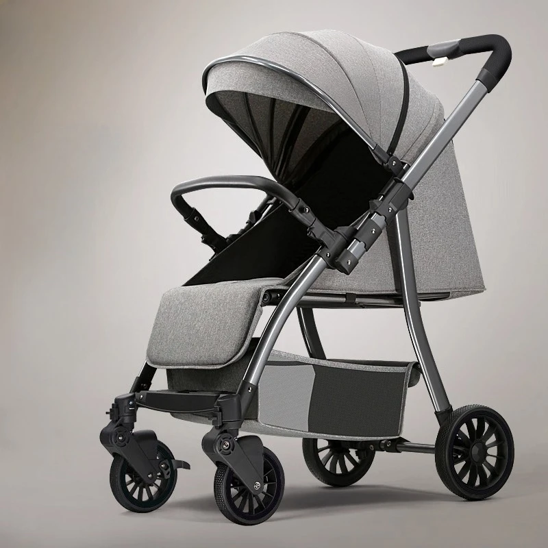 

High Landscape Stroller, Four Wheels Baby Strollers ,Can Sit and Lie Folding Lightweight Strollers,Portable Baby Pram Pushchair