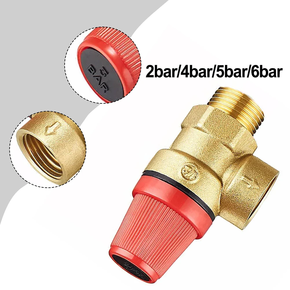 

1pcs Brass Safety Valve Drain Relief Switch For Solar Water Heater Inner & Outer Wire Brass Safety Valve Standard Water Heaters