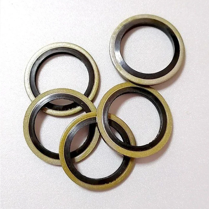 Combined Gasket Skeleton Oil Seal Carbon Steel Nitrile JB982-77 High Pressure Oil Pipe Gasket High Pressure Seal Ring 5/6/8-60G